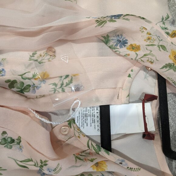 NWT Max Mara blush pink silk top with matching scarf size IT42 or US6 - Picture 3 of 3